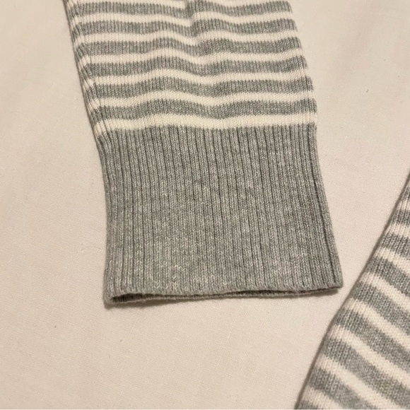 Tommy Hilfiger Womens Grey Striped Cotton Jumper Size Medium - Picture 5 of 16